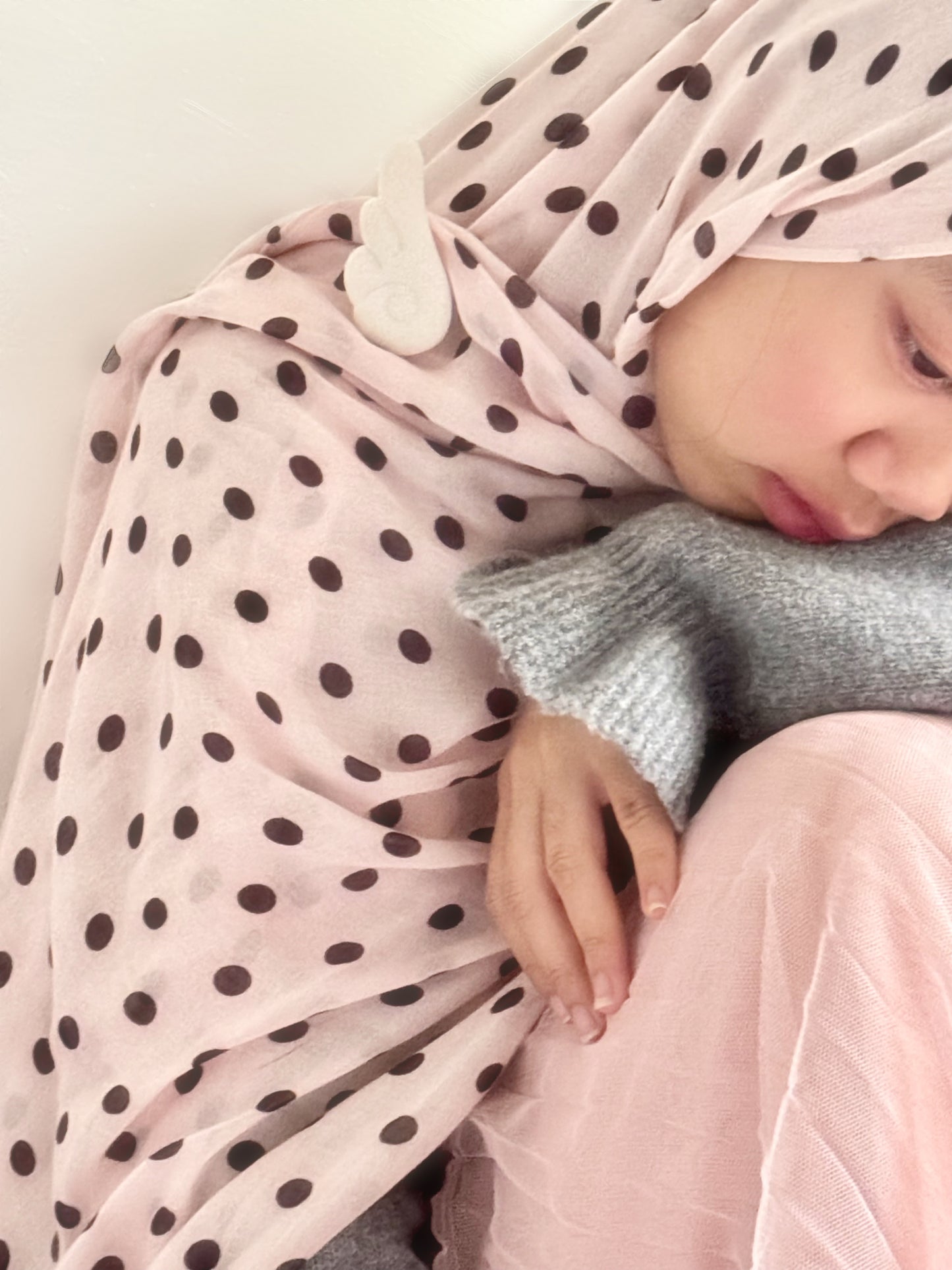 pink & black polka dot modal